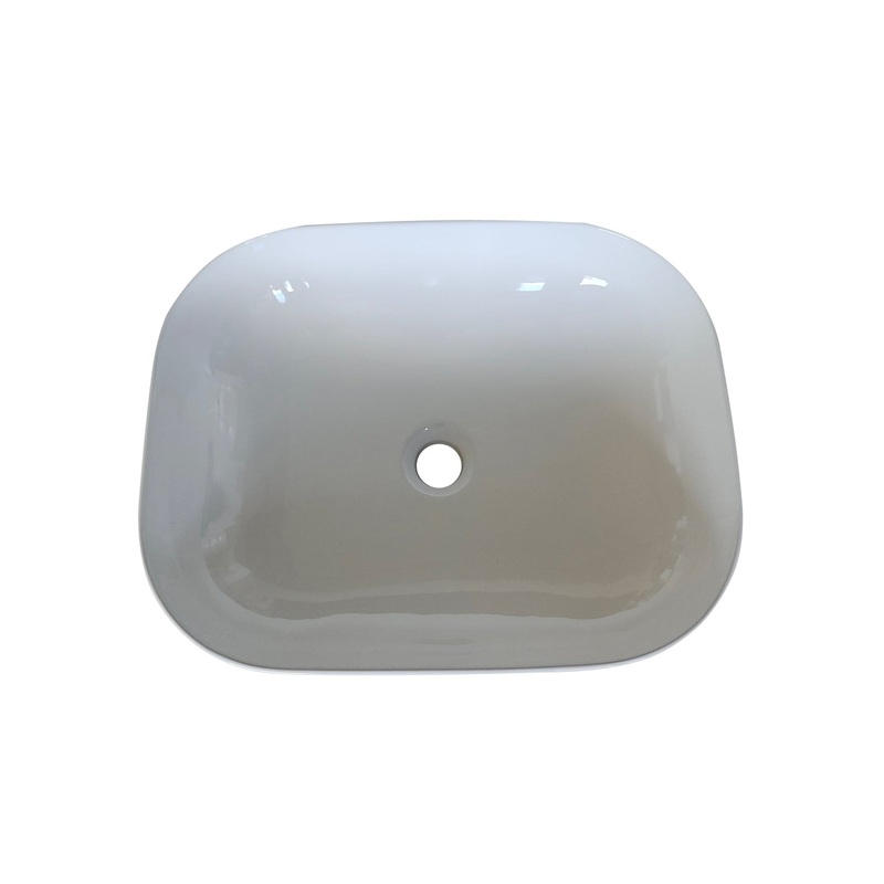 Altair Tahoe 20" Oval White Ceramic Bathroom Vanity Vessel Sink