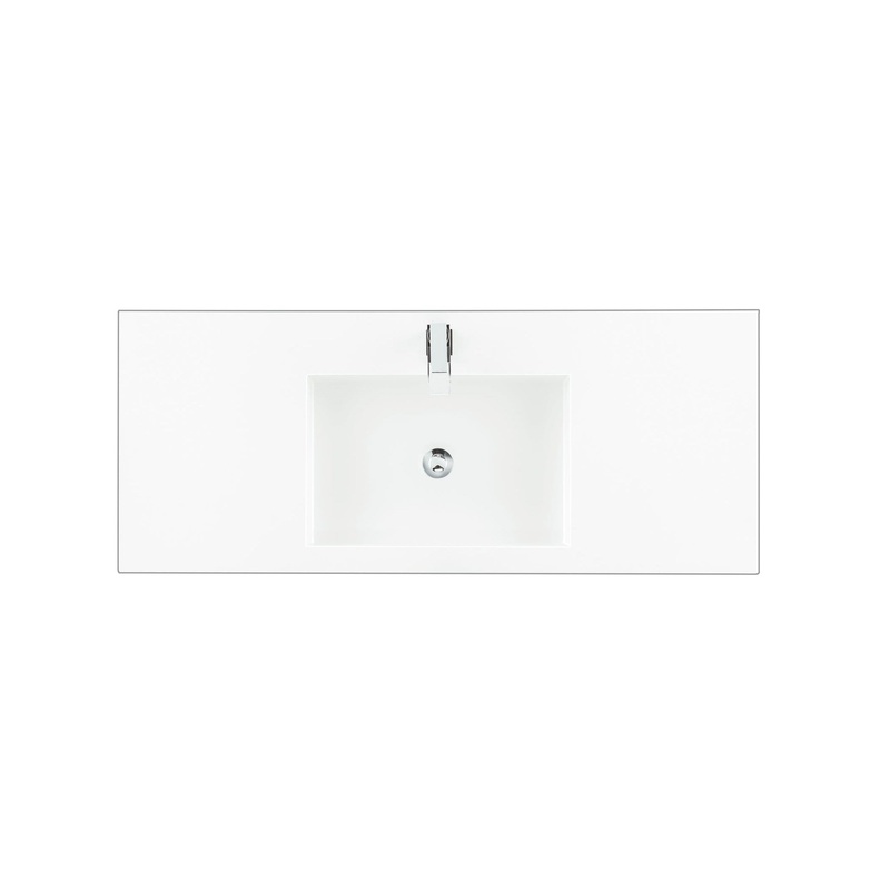 James Martin Vanities 48" Glossy White Finish Composite Stone Single Top