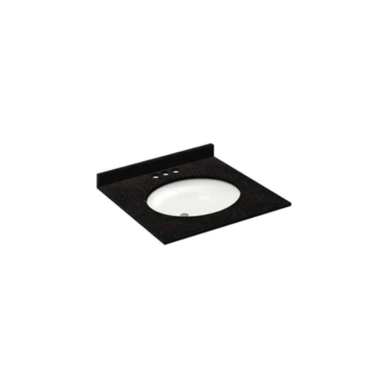 LessCare 25" x 22" Absolute Black with Backsplash (4 in Spread)