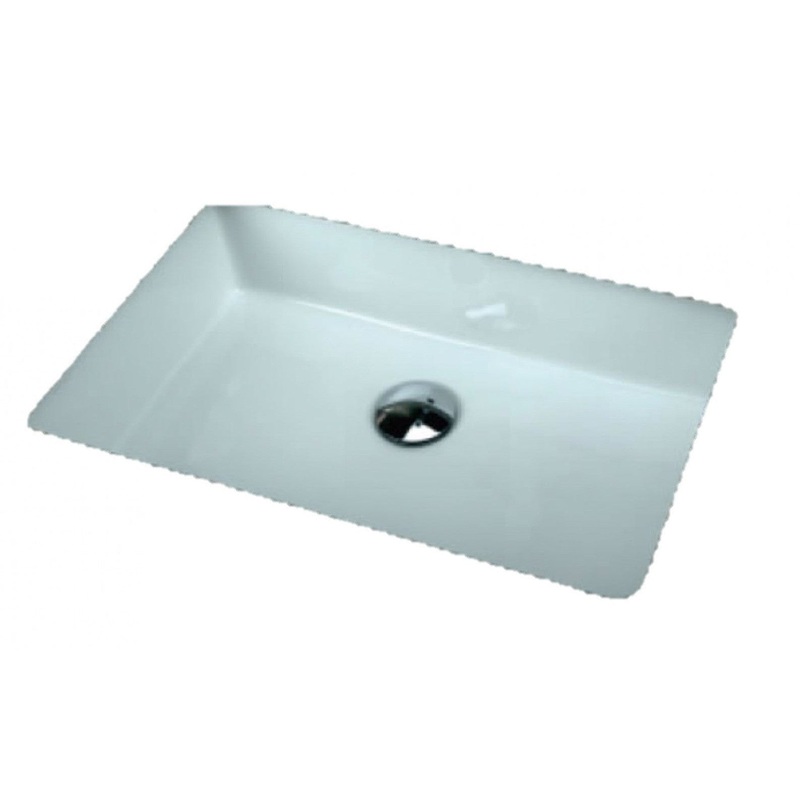 American Imaginations AI-34616 Rectangle White Ceramic Bathroom Undermount Sink with Enamel Glaze Finish
