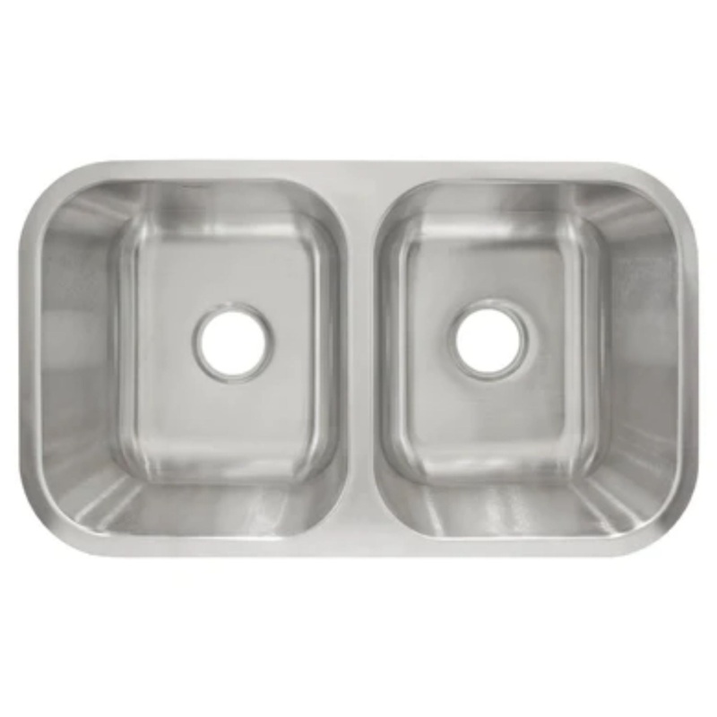 LessCare Undermount Stainless Steel Double Basin Kitchen Sink - L205