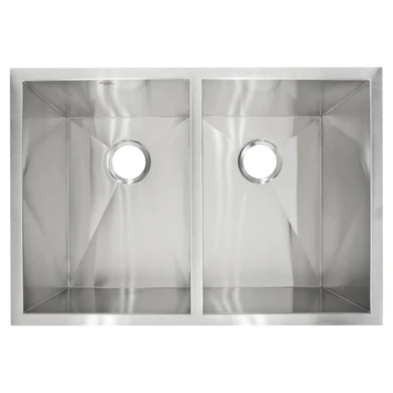 LessCare Zero-Radius Undermount Stainless Steel Double Basin Kitchen Sink - LP5
