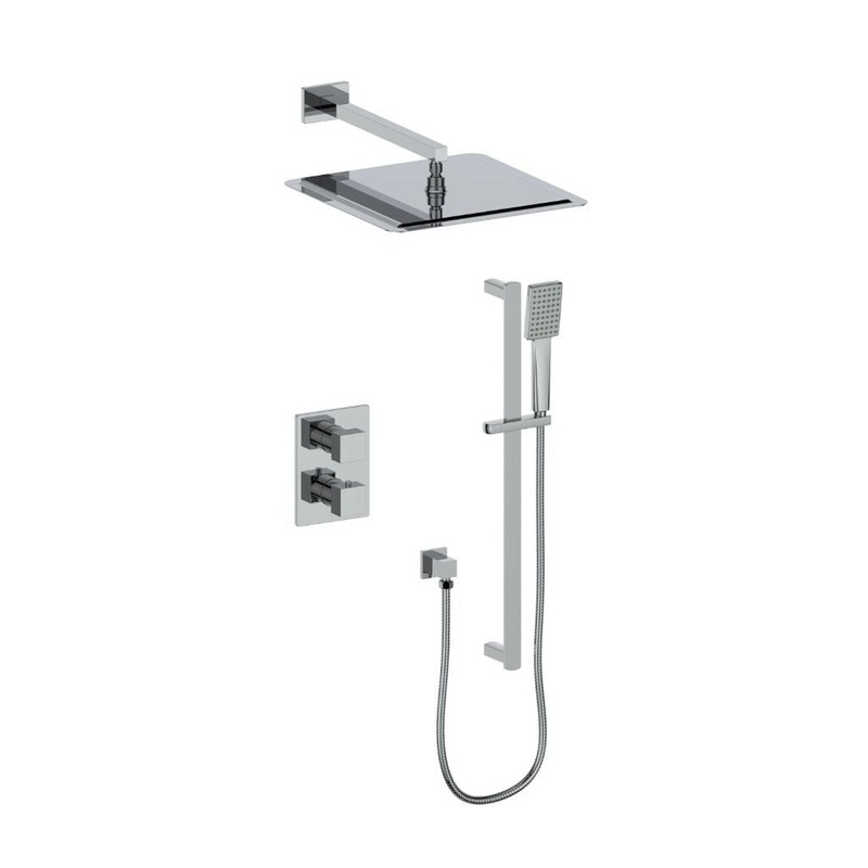 ZLINE Crystal Bay Chrome Thermostatic Rain Shower System