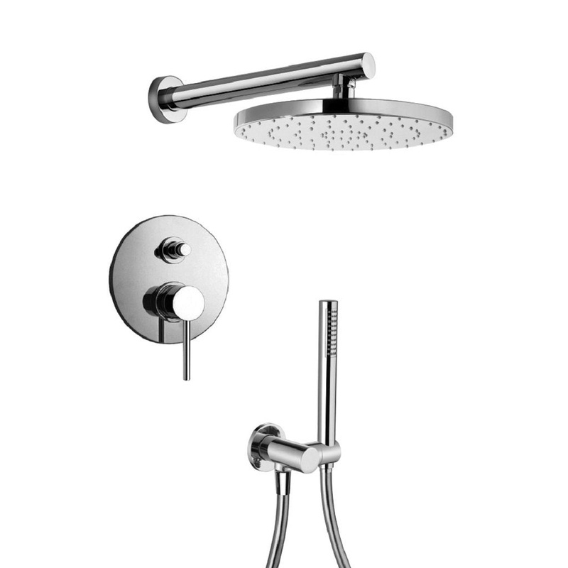 LaToscana Elba Chrome Pressure Balance Shower Kit With Handheld Shower