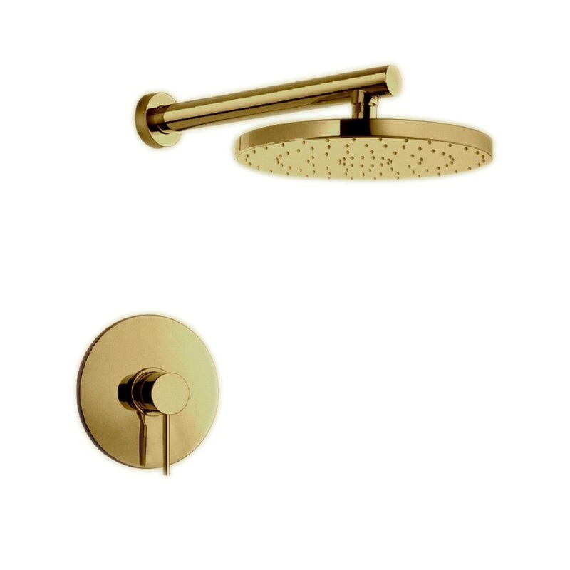 LaToscana Elba Matt Gold Pressure Balance Shower Kit