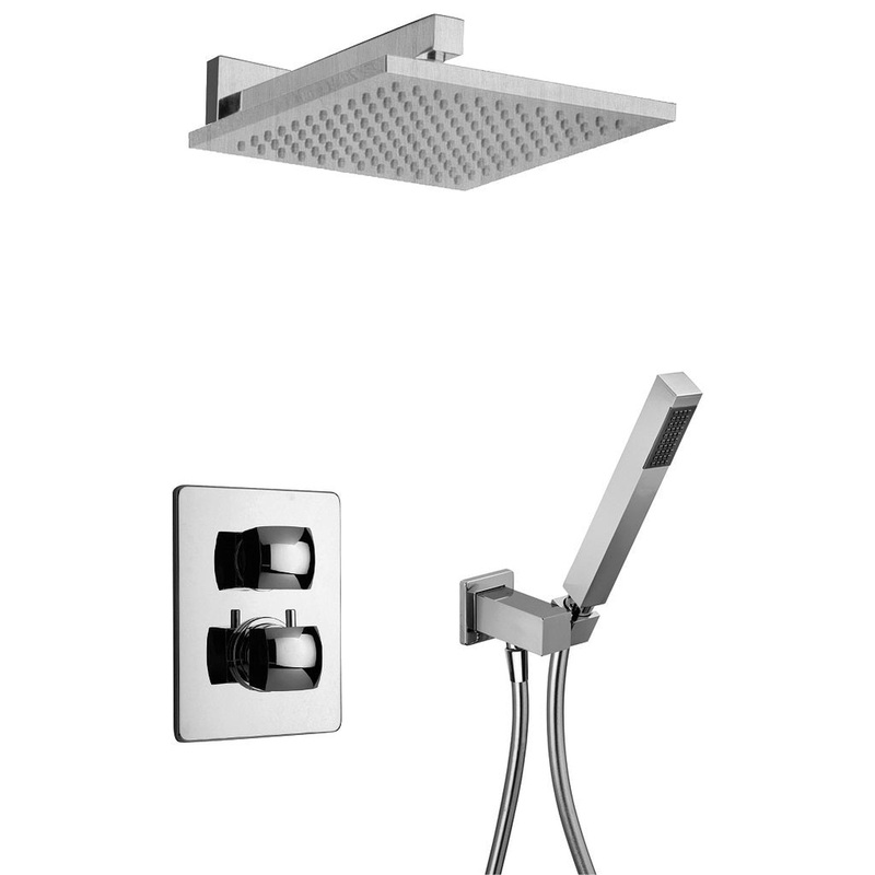 LaToscana Lady Chrome Thermostatic Shower Kit With Handheld Shower