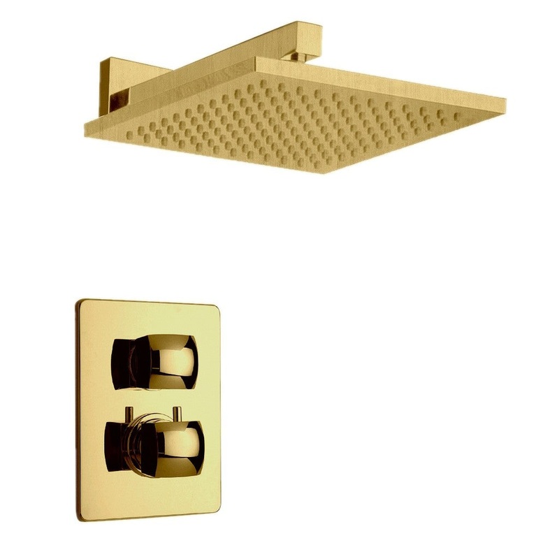 LaToscana Lady Matt Gold Thermostatic Shower Kit