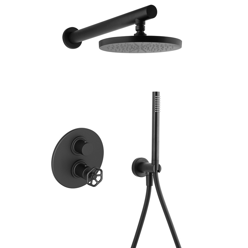 LaToscana Lucia Thermostatic Shower Kit With Handheld Shower