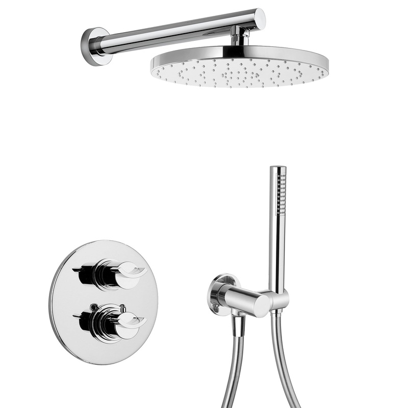 LaToscana Morgana Chrome Thermostatic Shower Kit With Handheld Shower
