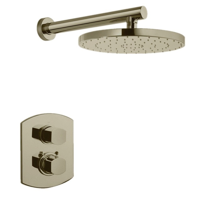 LaToscana Novello Brushed Nickel Thermostatic Shower Kit