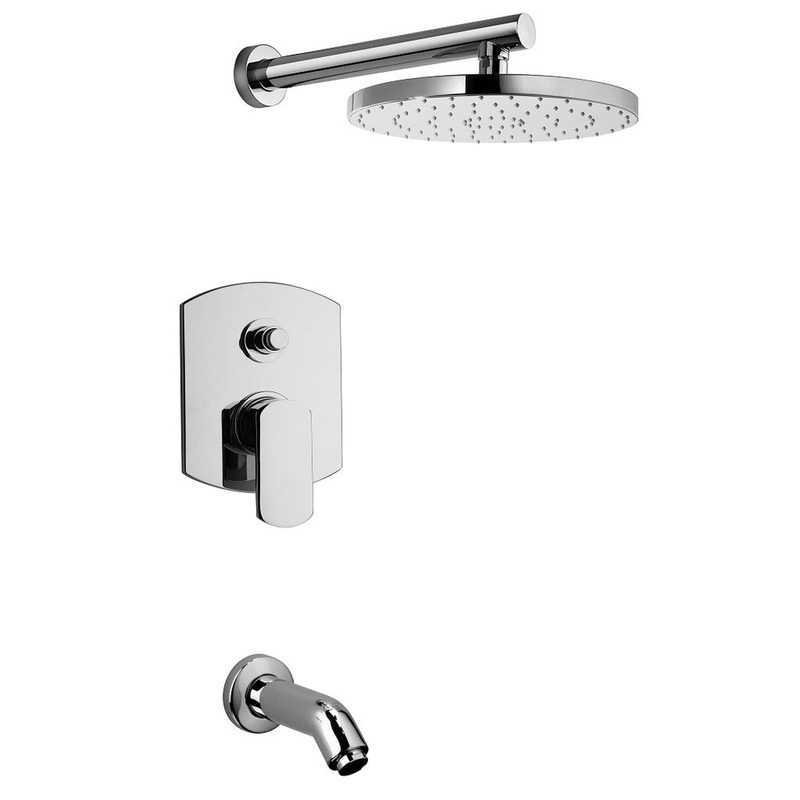 LaToscana Novello Chrome Pressure Balance Tub & Shower Kit