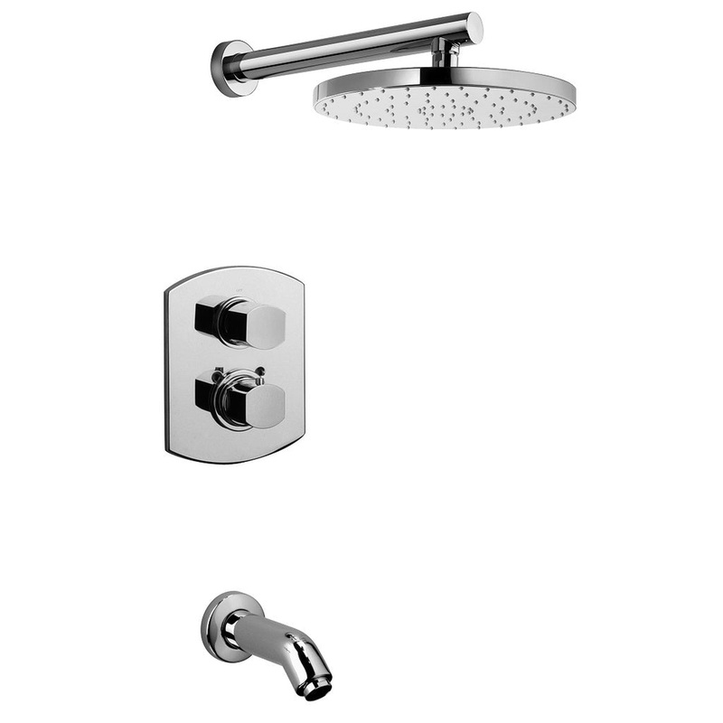 LaToscana Novello Chrome Thermostatic Tub & Shower Kit