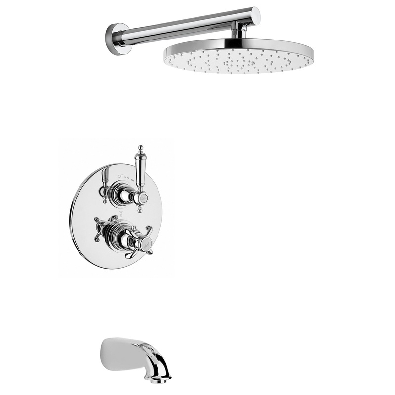 LaToscana Ornellaia Chrome Thermostatic Tub & Shower Kit