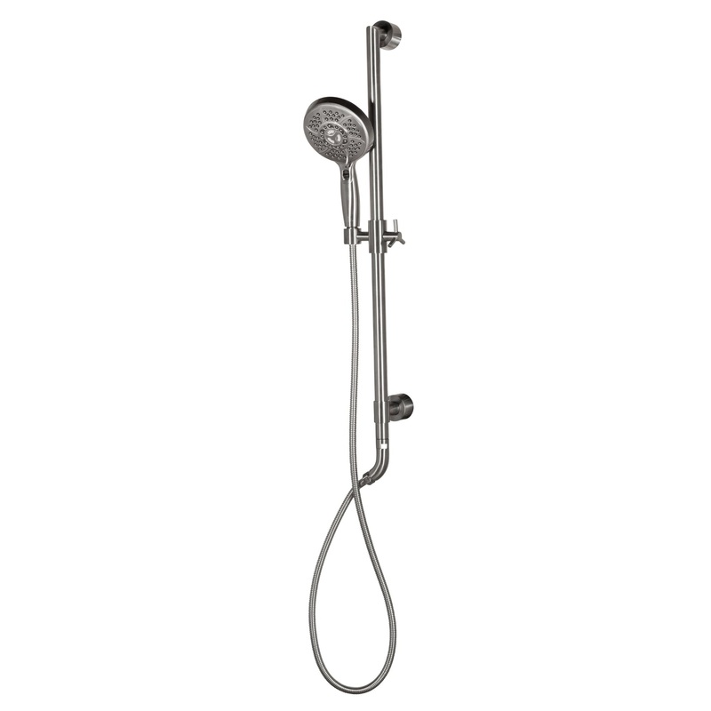PULSE ShowerSpas AquaBar 2.5 GPM Shower System in Brushed Nickel Finish With Multi Function Handheld Shower