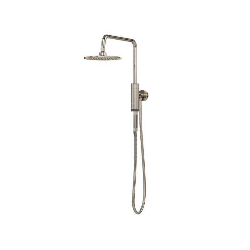 PULSE ShowerSpas Aquarius 2.5 GPM Shower System in Brushed Nickel Finish With Rain Shower Head and Single Function Hand Shower
