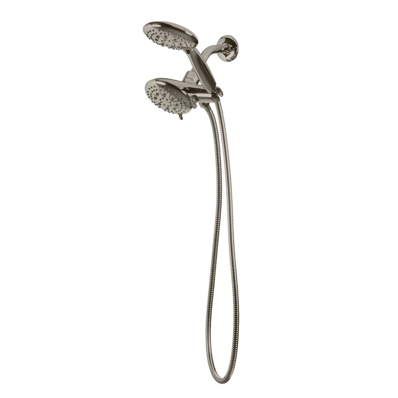 PULSE ShowerSpas Fusion 2.5 GPM Shower Combo in Brushed Nickel Finish With 6-Function Shower Head and Hand Shower