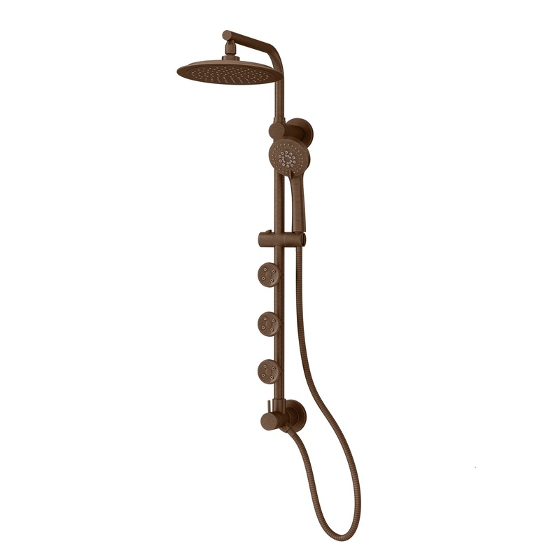 PULSE ShowerSpas Lanai 2.5 GPM Shower System in Oil Rubbed Bronze With 3-Power Spray Body Jets and 3-Function Hand Shower