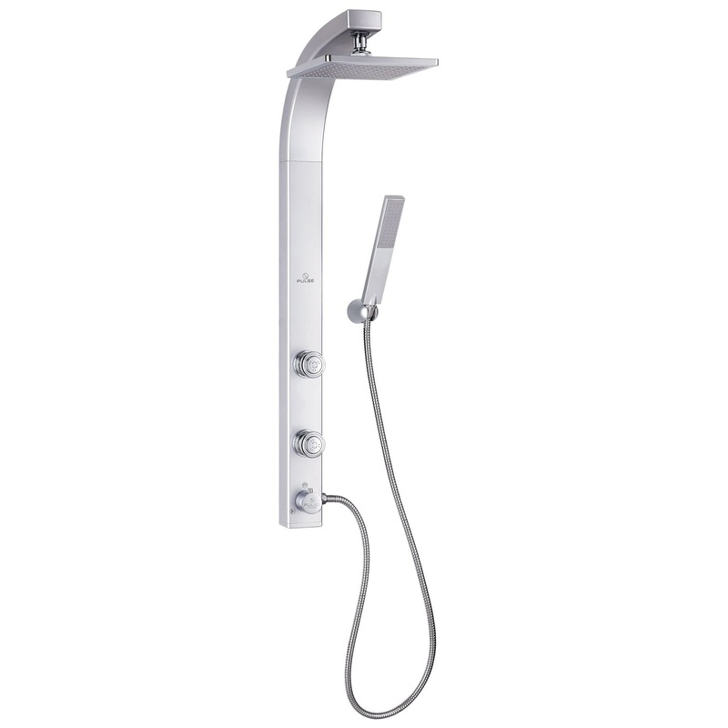 PULSE ShowerSpas Splash ABS Contruction Rain Shower System in Chrome Finish 2.5 GPM With 2-Body Jet and Hand Shower