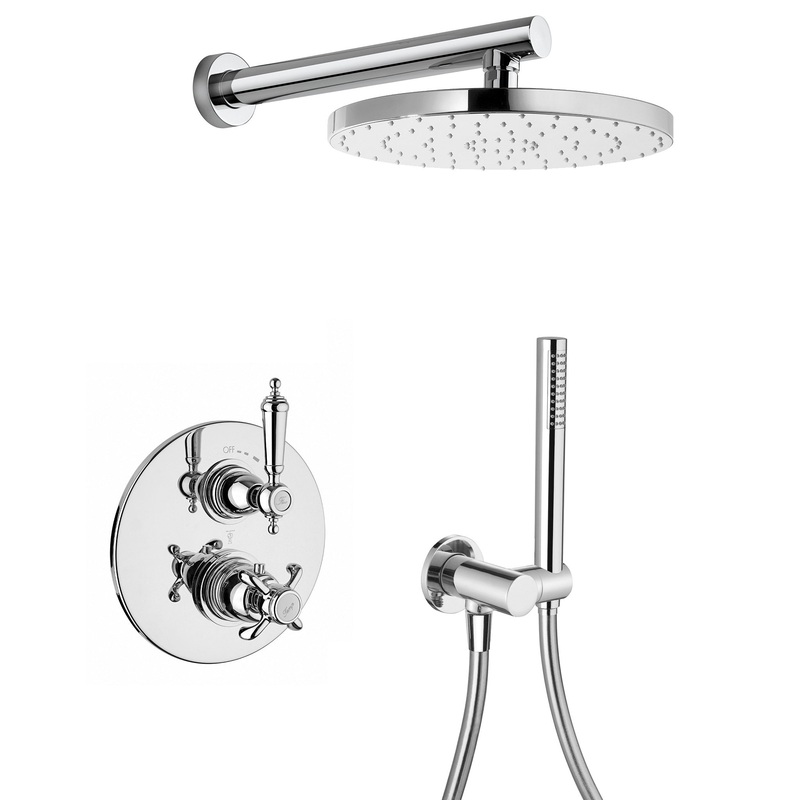 LaToscana Ornellaia Chrome Thermostatic Shower Kit With Handheld Shower