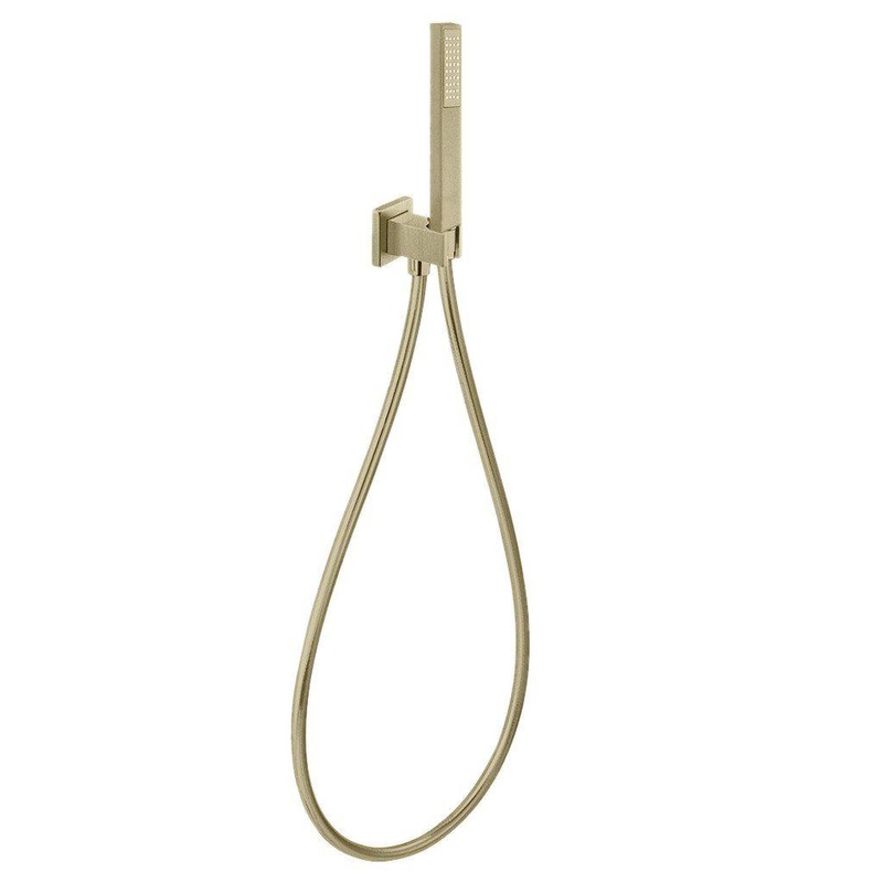 LaToscana Quadro Brushed Nickel Wall-Mounted Brass Hand Shower Kit