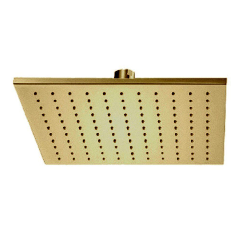 LaToscana Shower Line 10" Square Matt Gold Brass Shower Head