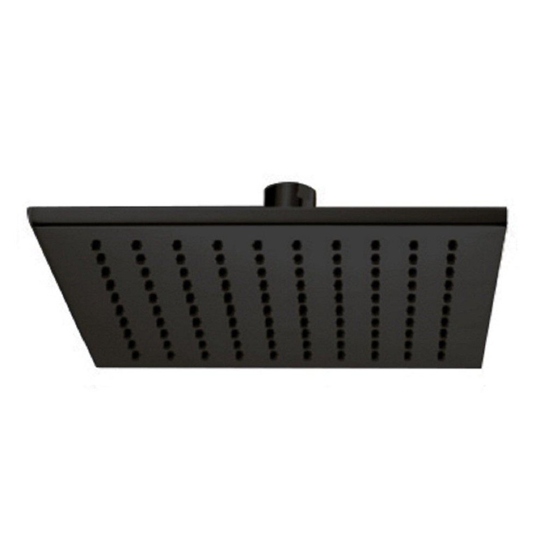 LaToscana Shower Line 8" Square Matt Black Brass Shower Head