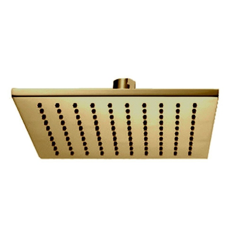 LaToscana Shower Line 8" Square Matt Gold Brass Shower Head