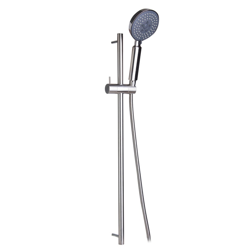 ALFI Brand AB7938-BN Brushed Nickel Wall-Mounted Sliding Rail Hand Held Shower Head Set With Hose