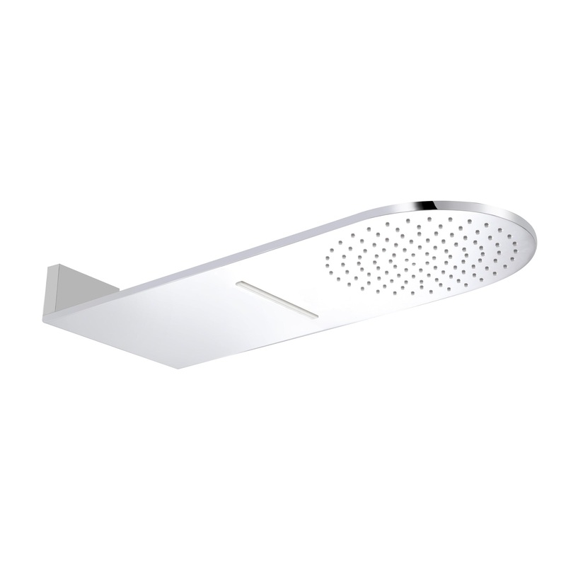 ALFI Brand RAIN10RW-PC 10" Square Polished Chrome Wall-Mounted Waterfall Rain Brass Shower Head