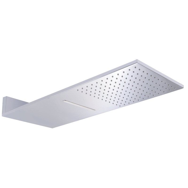 ALFI Brand RAIN10SW-PC 10" Square Polished Chrome Wall-Mounted Waterfall Rain Brass Shower Head