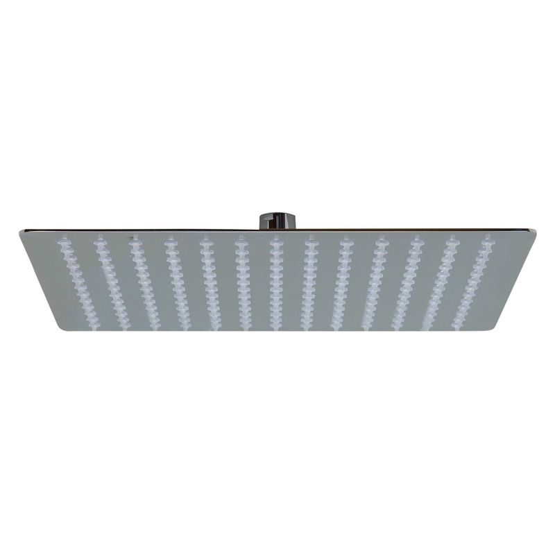 ALFI Brand RAIN12S-PSS 12" Square Solid Polished Stainless Steel Wall or Ceiling Mounted Ultra Thin Rain Brass Shower Head