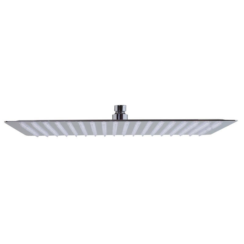 ALFI Brand RAIN16S-PSS 16" Square Solid Polished Stainless Steel Wall or Ceiling Mounted Ultra Thin Rain Brass Shower Head