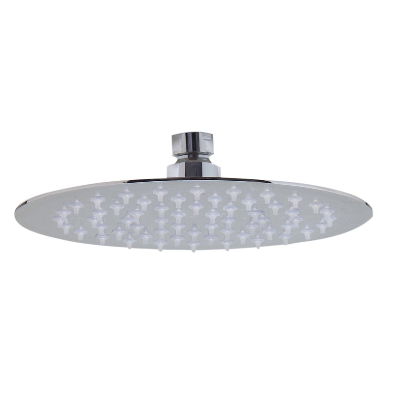 ALFI Brand RAIN8R-PSS 8" Round Solid Polished Stainless Steel Wall or Ceiling Mounted Ultra Thin Rain Brass Shower Head