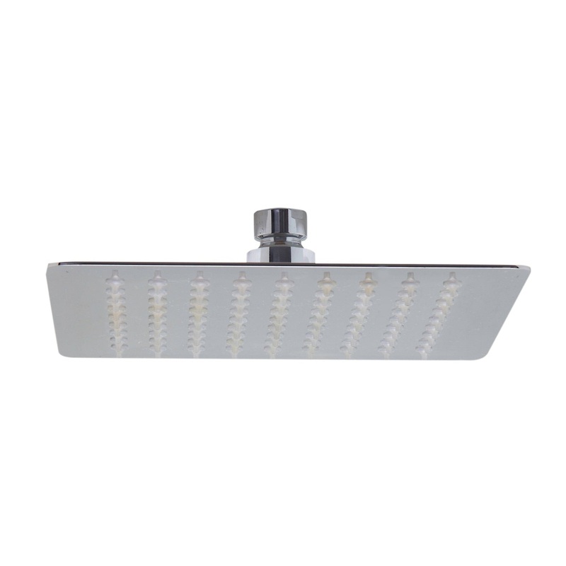 ALFI Brand RAIN8S-PSS 8" Square Solid Polished Stainless Steel Wall or Ceiling Mounted Ultra Thin Rain Brass Shower Head