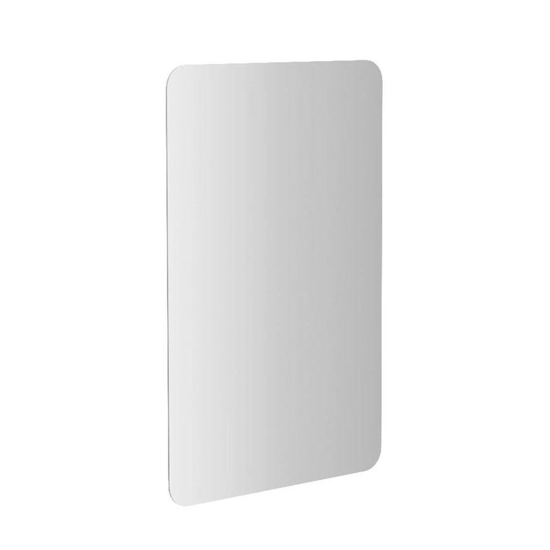 LaToscana Edmo 23 5/8" x 37 51/64" Modern Vertical Rectangular Frameless Wall Mirror With Rounded Edges