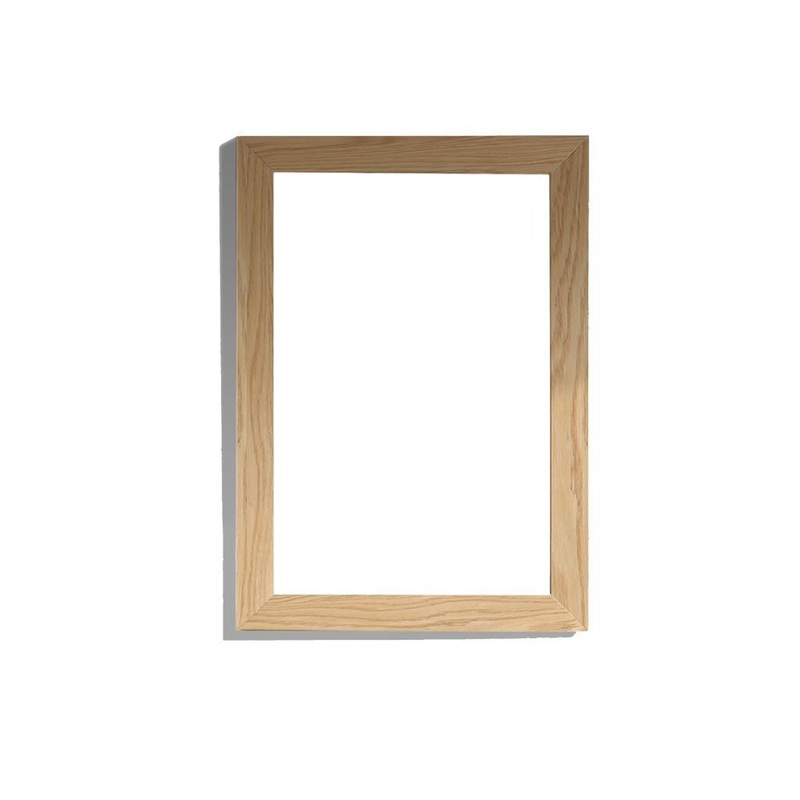 Laviva Sterling 24" California White Oak Fully Framed Rectangular Mirror
