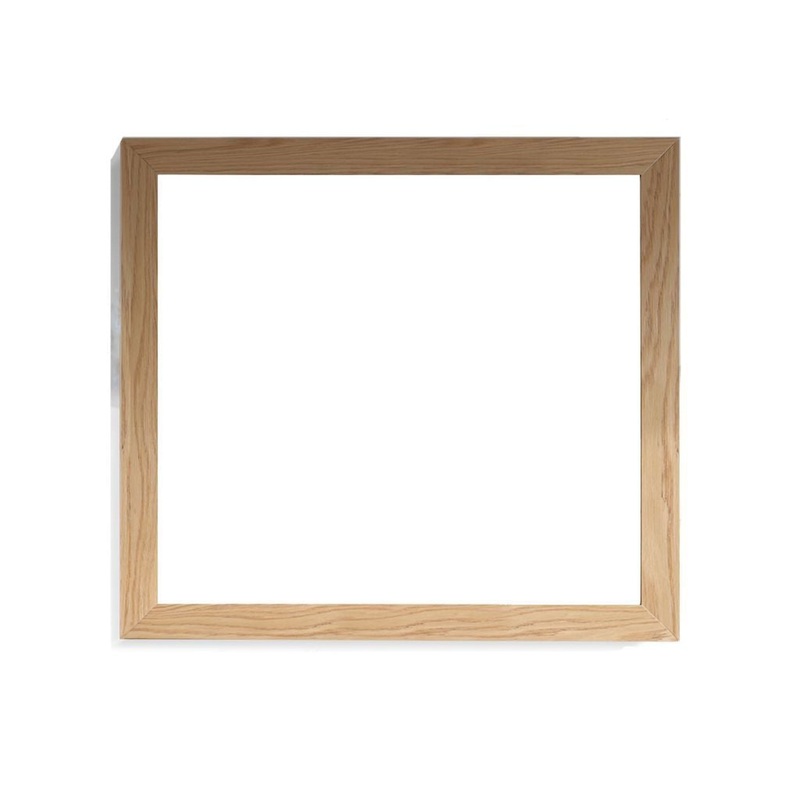Laviva Sterling 36" California White Oak Fully Framed Rectangular Mirror