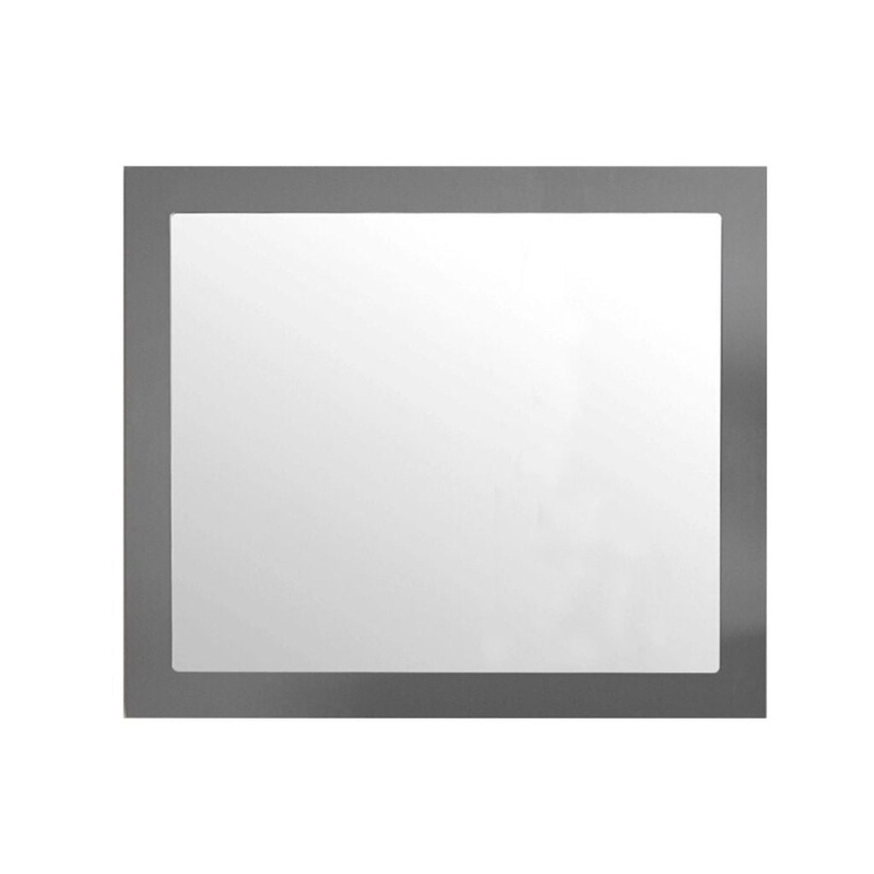 Laviva Sterling 36" Maple Gray Fully Framed Rectangular Mirror