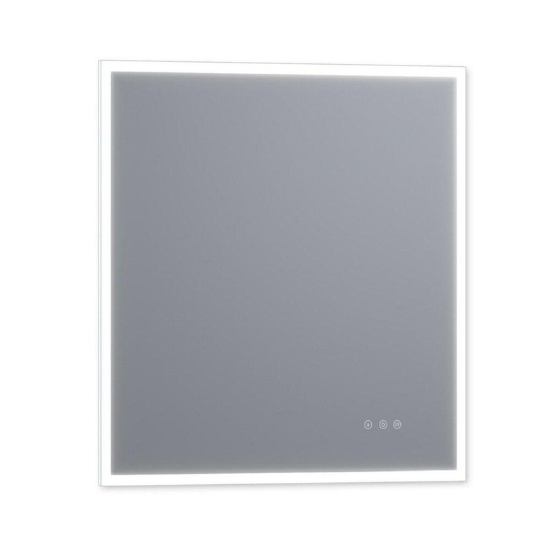 Luxaar Lucent 34" x 36" Wall-Mounted LED Vanity Mirror With Color Changer, Memory Dimmer & Defogger