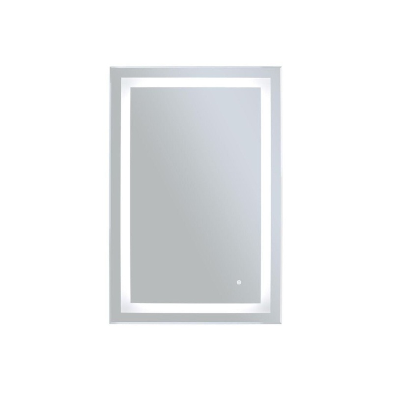 WarmlyYours Audrey 36 x 24 Rectangular Frameless Wall-Mounted LED Daylight 5,000K Backlit Mirror