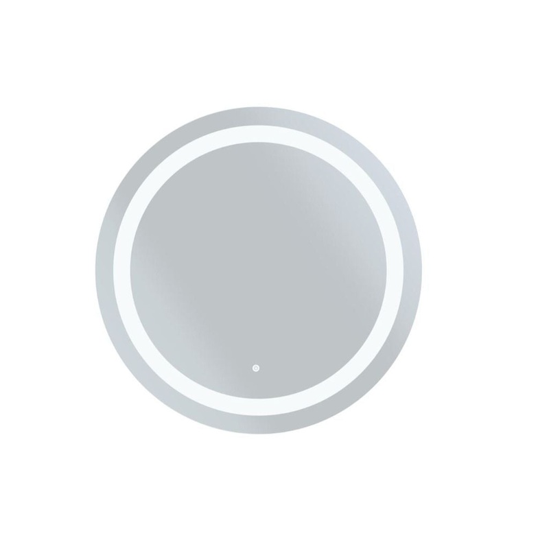 WarmlyYours Marilyn 28 Round Frameless Wall-Mounted LED Daylight 5,000K Backlit Mirror