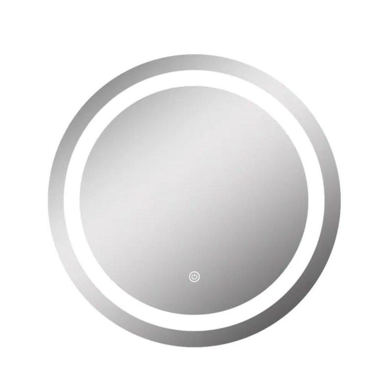 Lighted Impressions Moon 24" Round Frameless Wall-Mounted LED Mirror With Touch Sensor