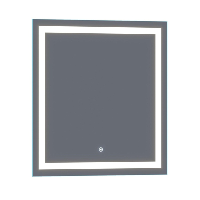 Luxaar Lumina 34" x 36" LED Lighted Vanity Mirror With Built-in Dimmer and Anti-Fog