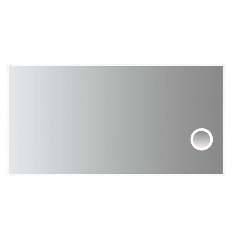 Luxaar Moderna 70" x 36" LED Mirror With Built-in 3x Magnifying Mirror, Memory Dimmer & Defogger