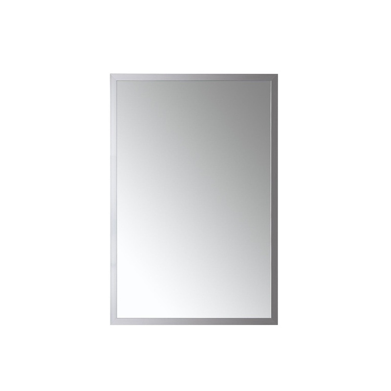 Luxaar Nuovo 24" x 36" Polished Chrome Wall-Mounted Framed Mirror