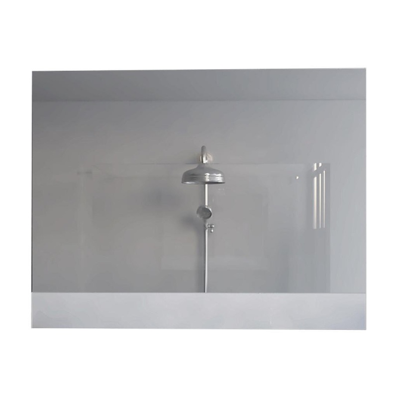 TUHOME Flektar Palermo 35" x 28" Rectangular Frameless Wall-Mounted Mirror With Frozen Edge