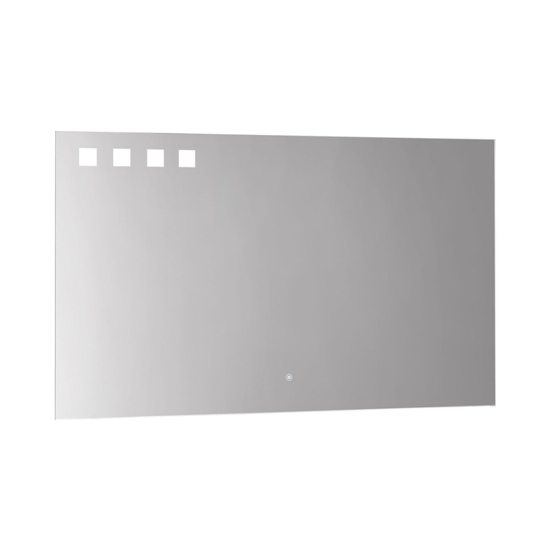 KubeBath Pixel 48" x 28" Wall Mounted Bathroom Vanity LED Mirror