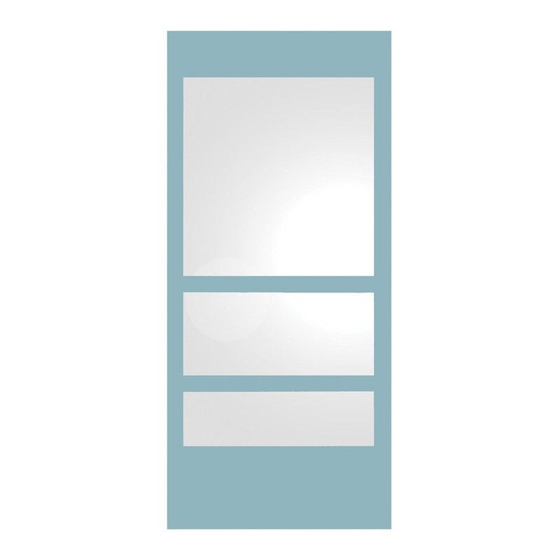 Whitehaus New Generation WHE11-MATTE Rectangular Ecoloom Mirror With Laminated Colored Glass Border