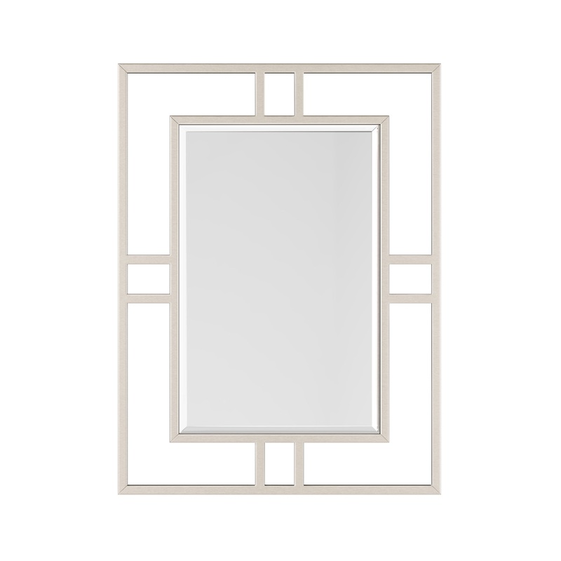 James Martin Vanities Brenlyn 30" x 40" Brushed Nickel Framed Wall Mount Bathroom Vanity Mirror
