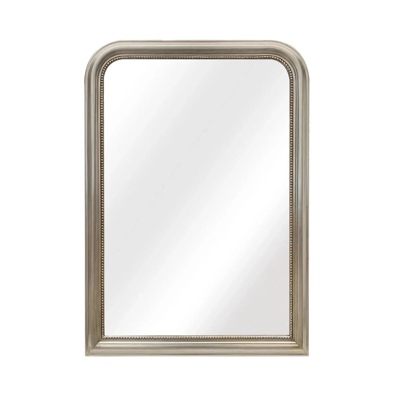 SBC Decor Duparc 42" x 76" Wall-Mounted Arched Wood Frame Accent Mirror In Champagne Gold Finish
